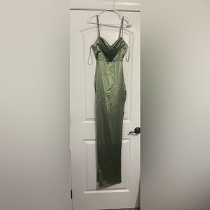 Windsor | Lola High Slit Satin Dress 2